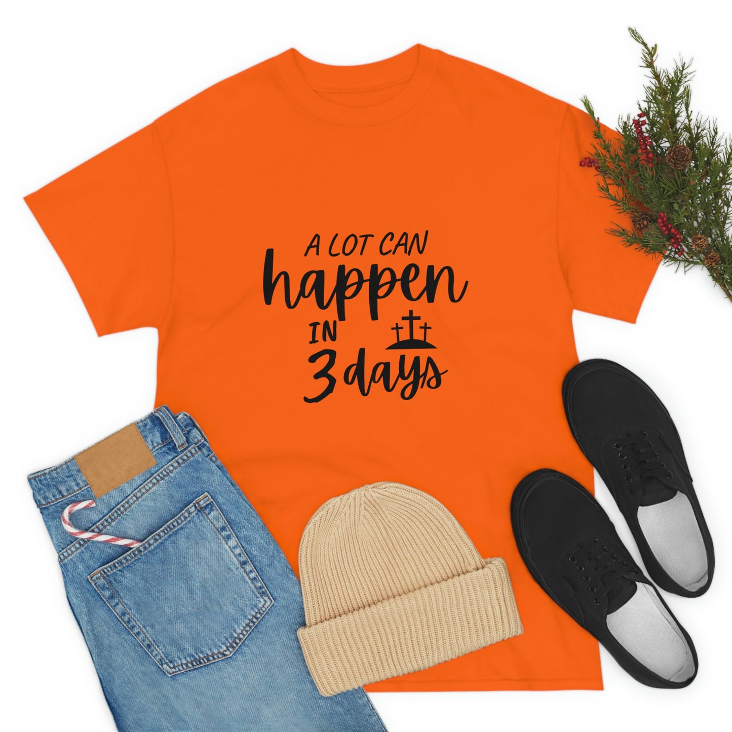 A Lot Can Happen In 3 Days Easter Unisex Heavy Cotton Tee
