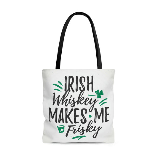 Irish  Whiskey Makes Me Frisky AOP Tote Bag