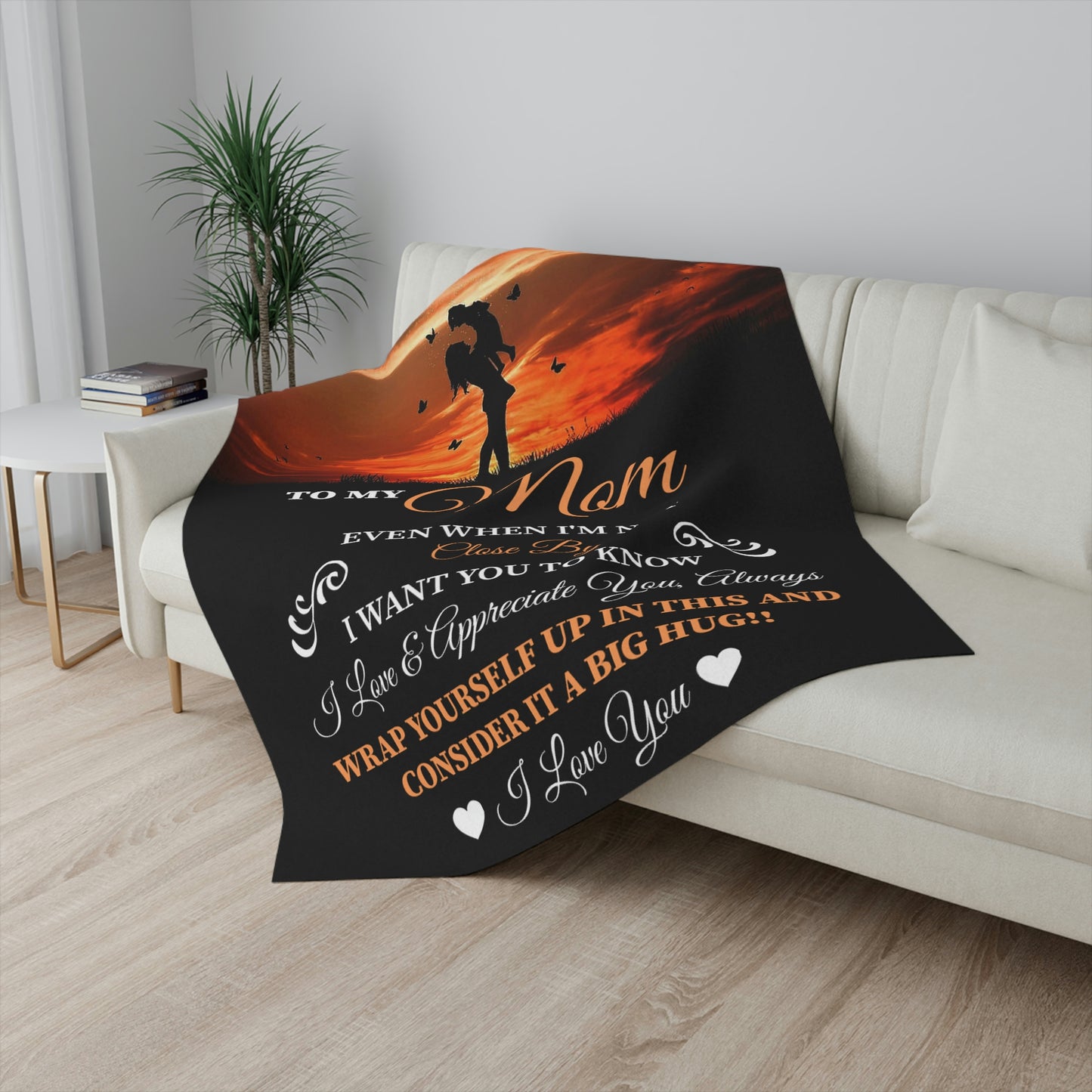 To My Mom Even When I'm Not Close By Personalized Sherpa Blanket