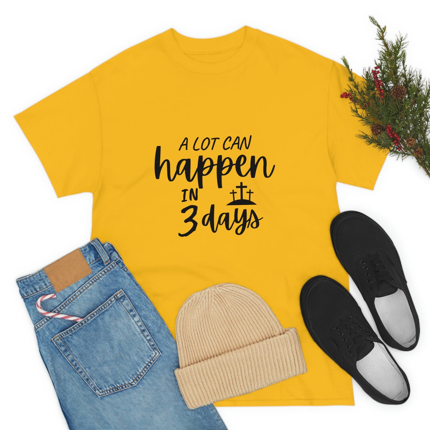 A Lot Can Happen In 3 Days Easter Unisex Heavy Cotton Tee