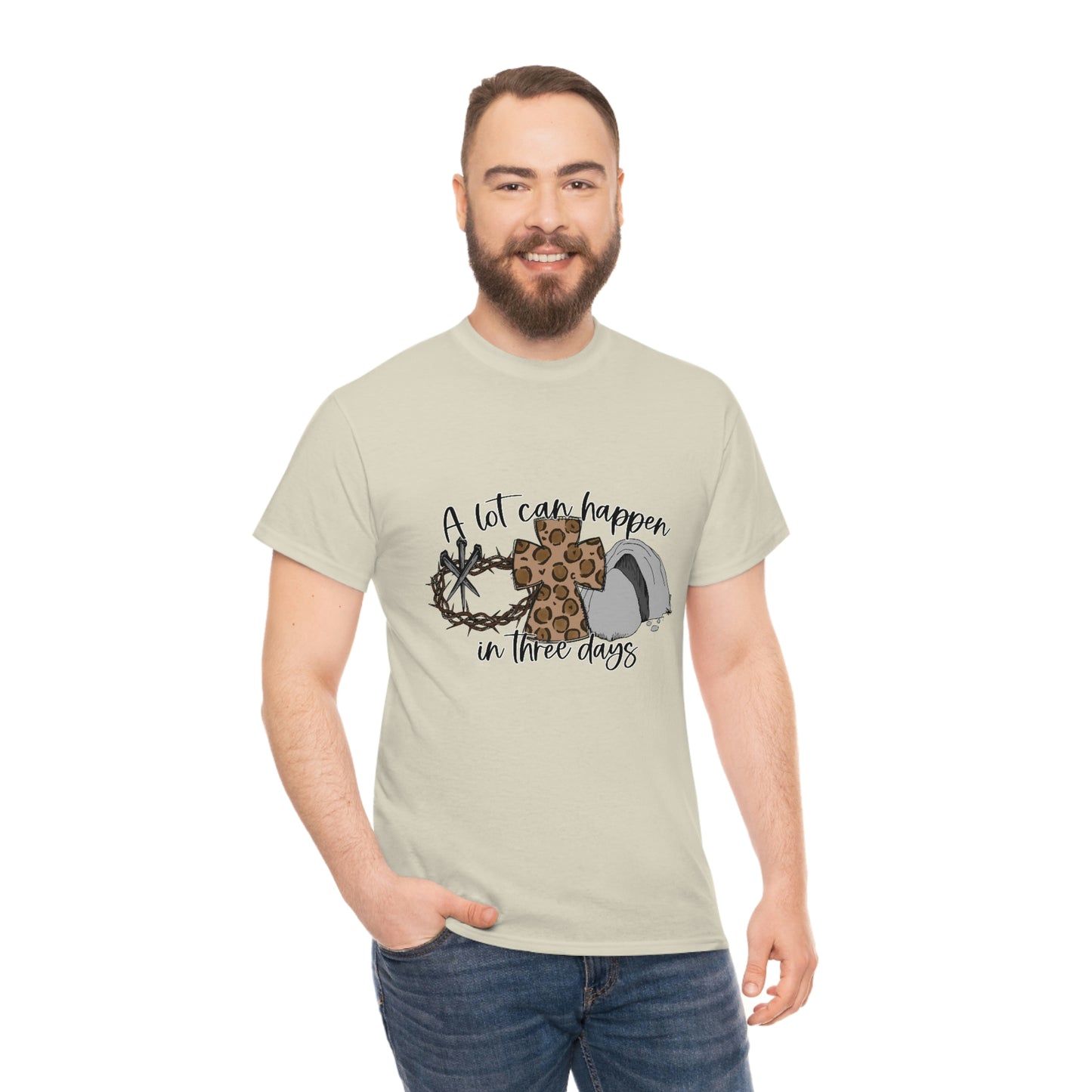 A Lot Can Happen In Three Days Unisex Heavy Cotton Tee
