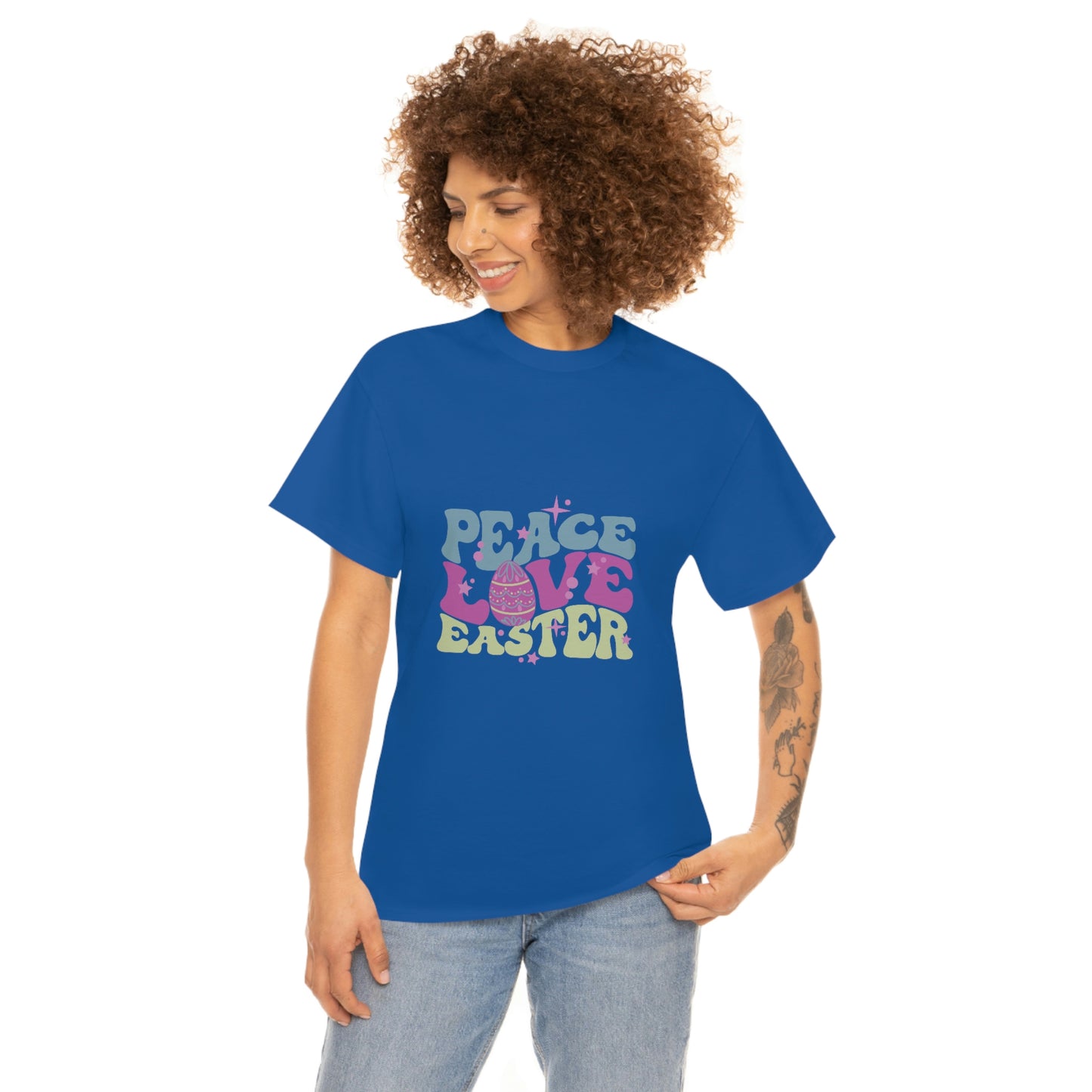 Peace Love Easter Unisex Heavy Cotton Tee