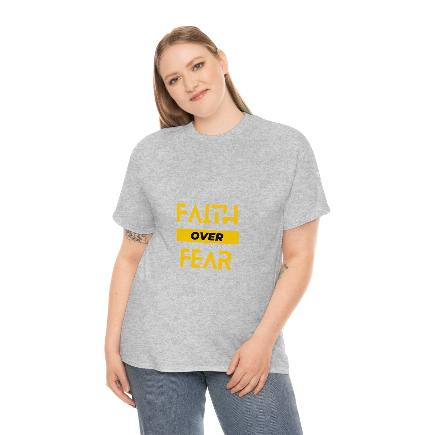 Faith Over Fear Unisex Heavy Cotton Tee