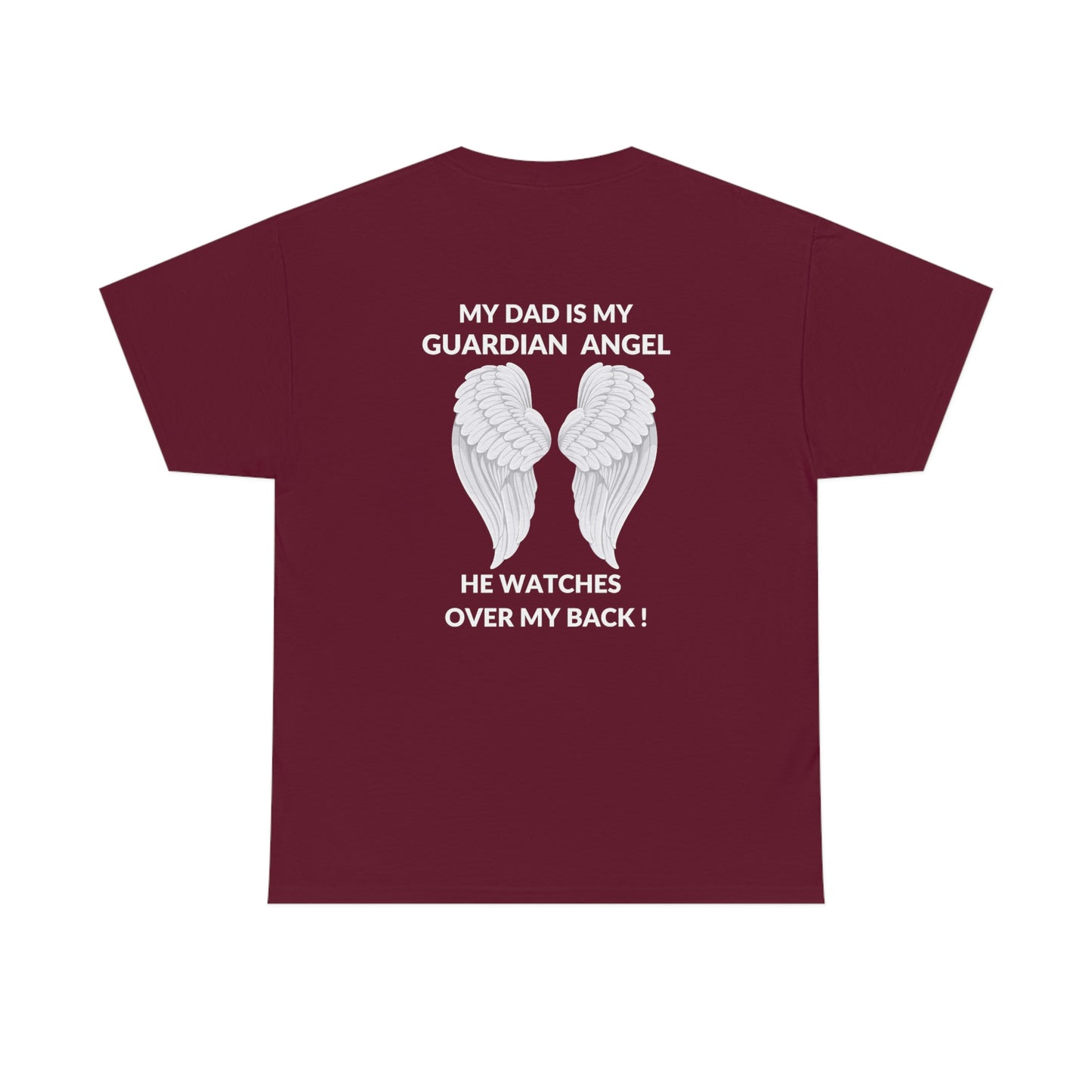 My Dad Is My Guardian Angel Unisex Heavy Cotton Tee