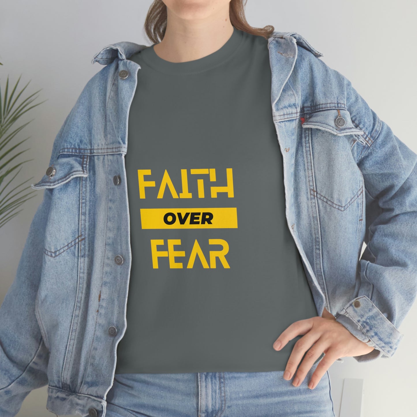 Faith Over Fear Unisex Heavy Cotton Tee