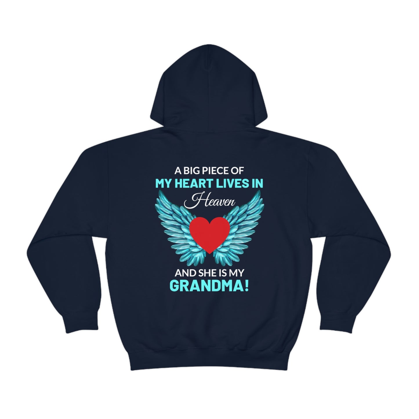 Grandma A Piece Of Me Lives In Heaven Unisex Heavy Blend™ Hooded Sweatshirt