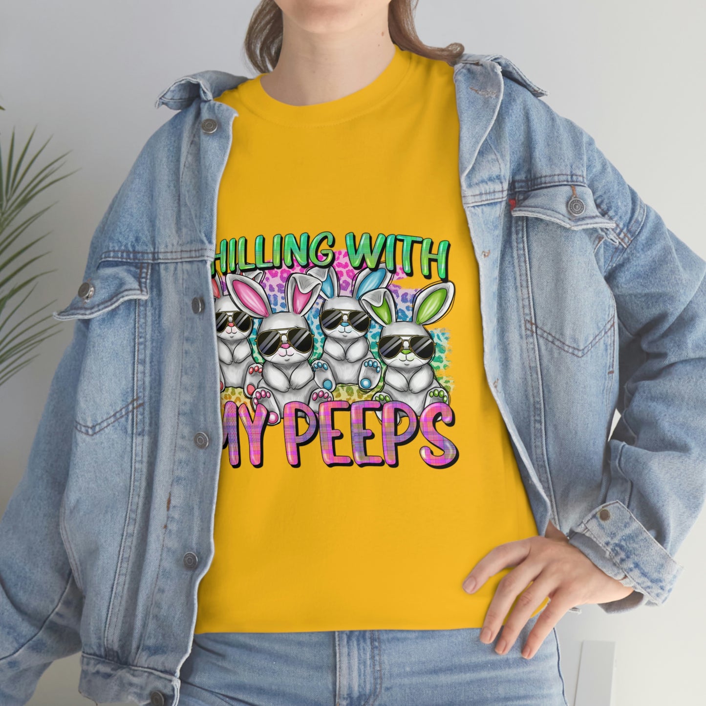 Chillin With My Peeps Unisex Heavy Cotton Tee