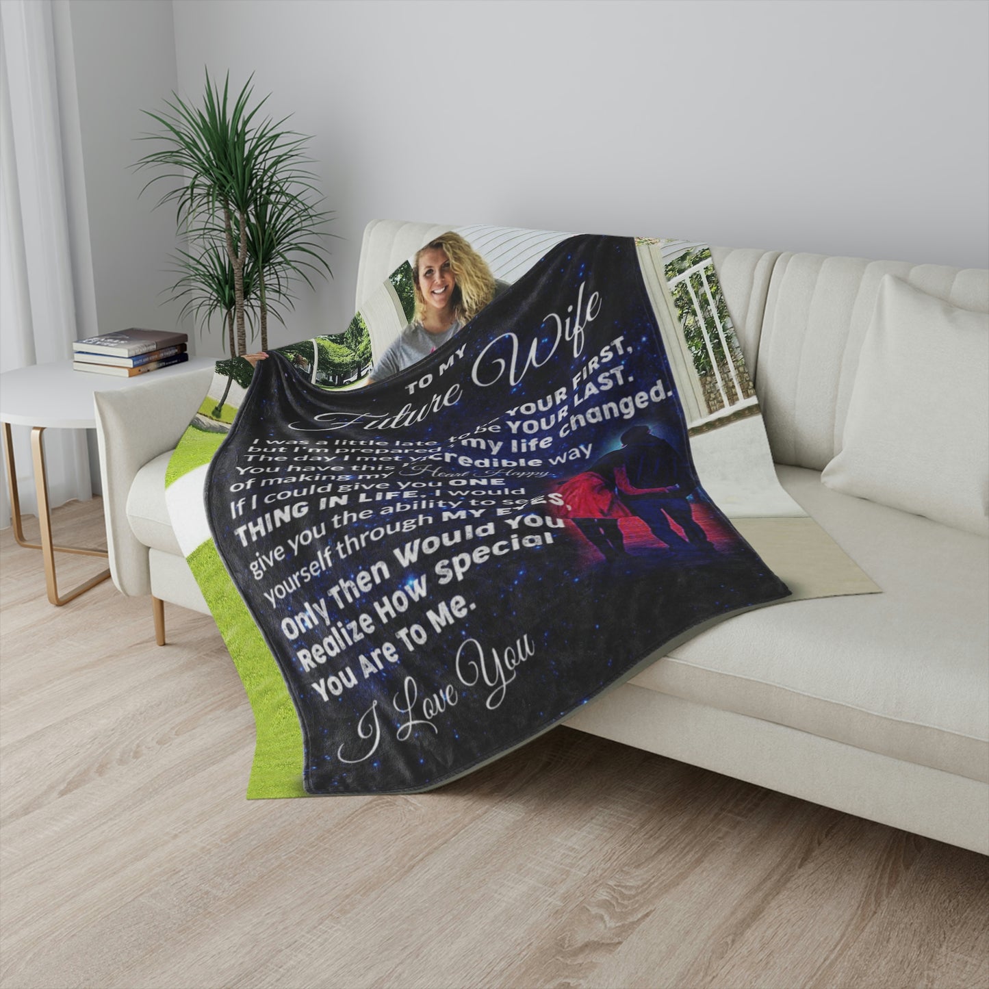 To My Future Wife Personalized Sherpa Blanket 50" x 60"