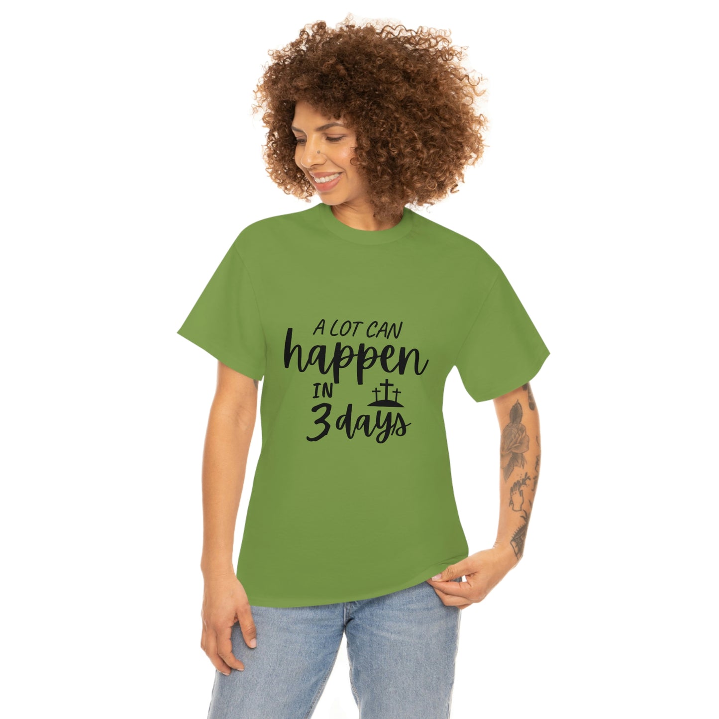 A Lot Can Happen In 3 Days Easter Unisex Heavy Cotton Tee