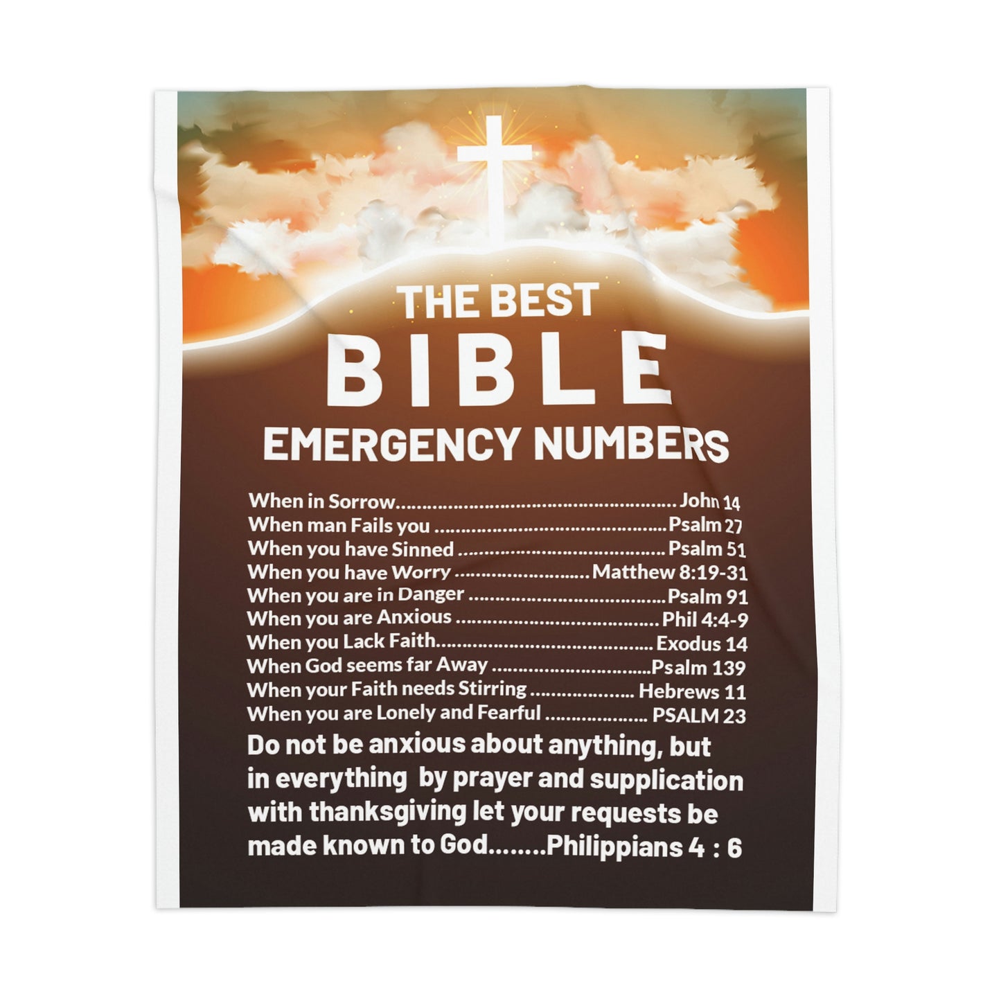 The Best Bible Emergency Numbers Sherpa Blanket