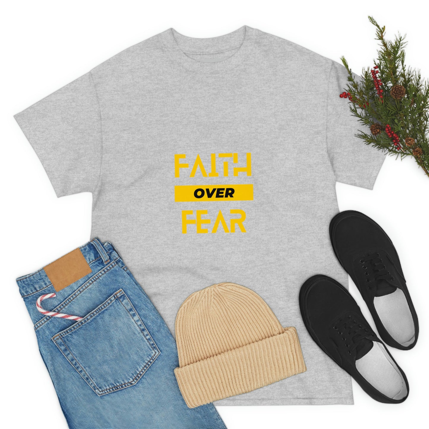 Faith Over Fear Unisex Heavy Cotton Tee