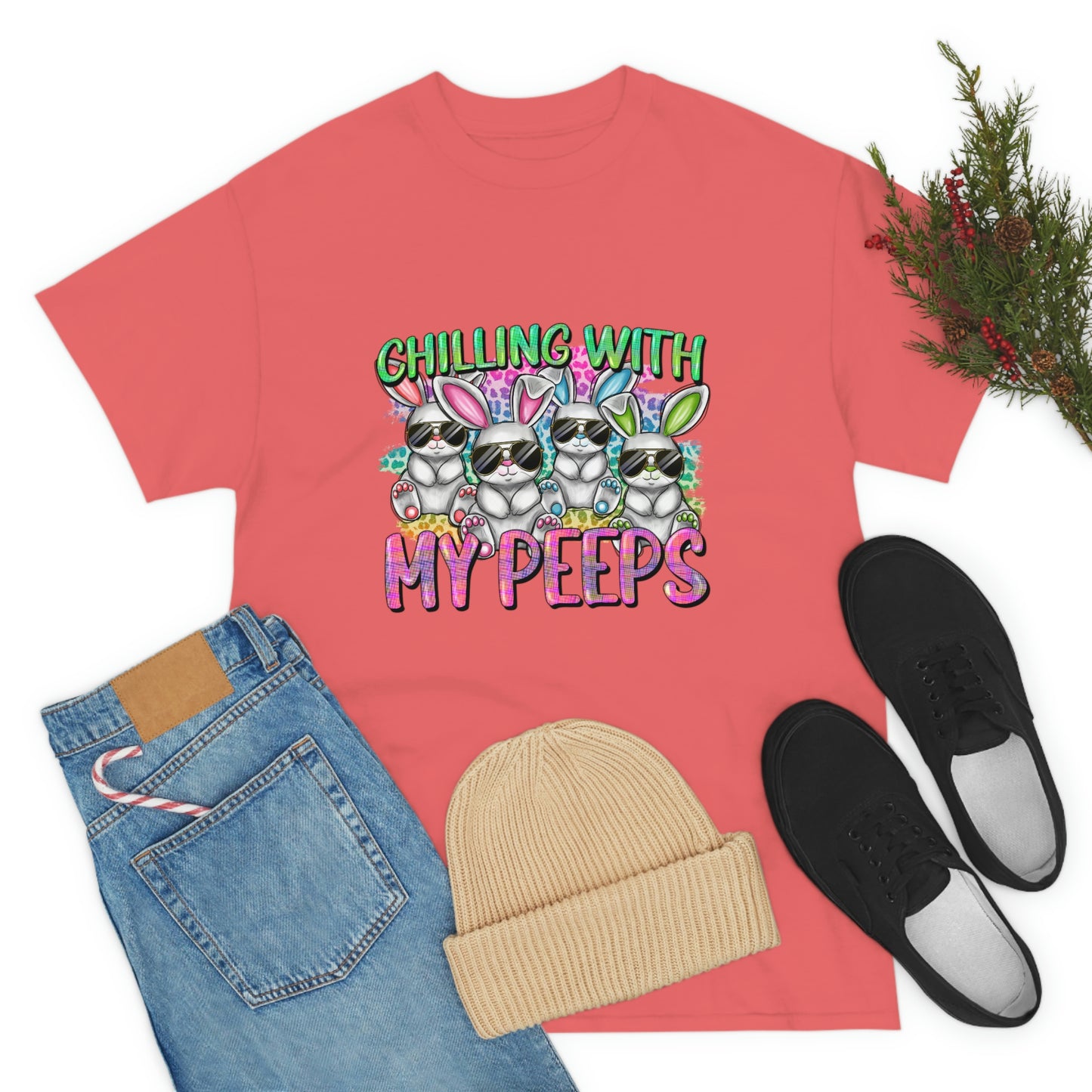 Chillin With My Peeps Unisex Heavy Cotton Tee