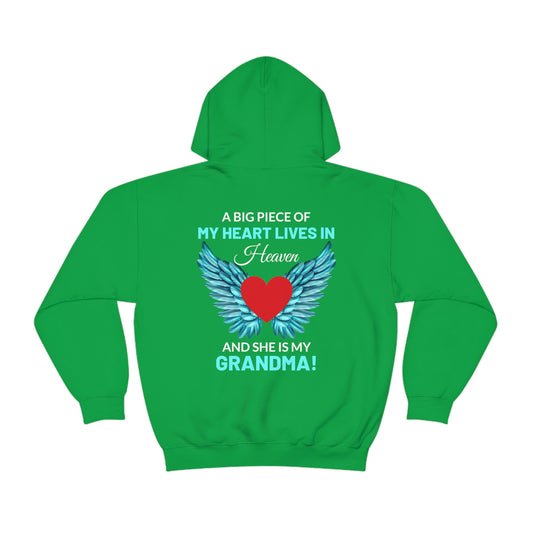 Grandma A Piece Of Me Lives In Heaven Unisex Heavy Blend™ Hooded Sweatshirt