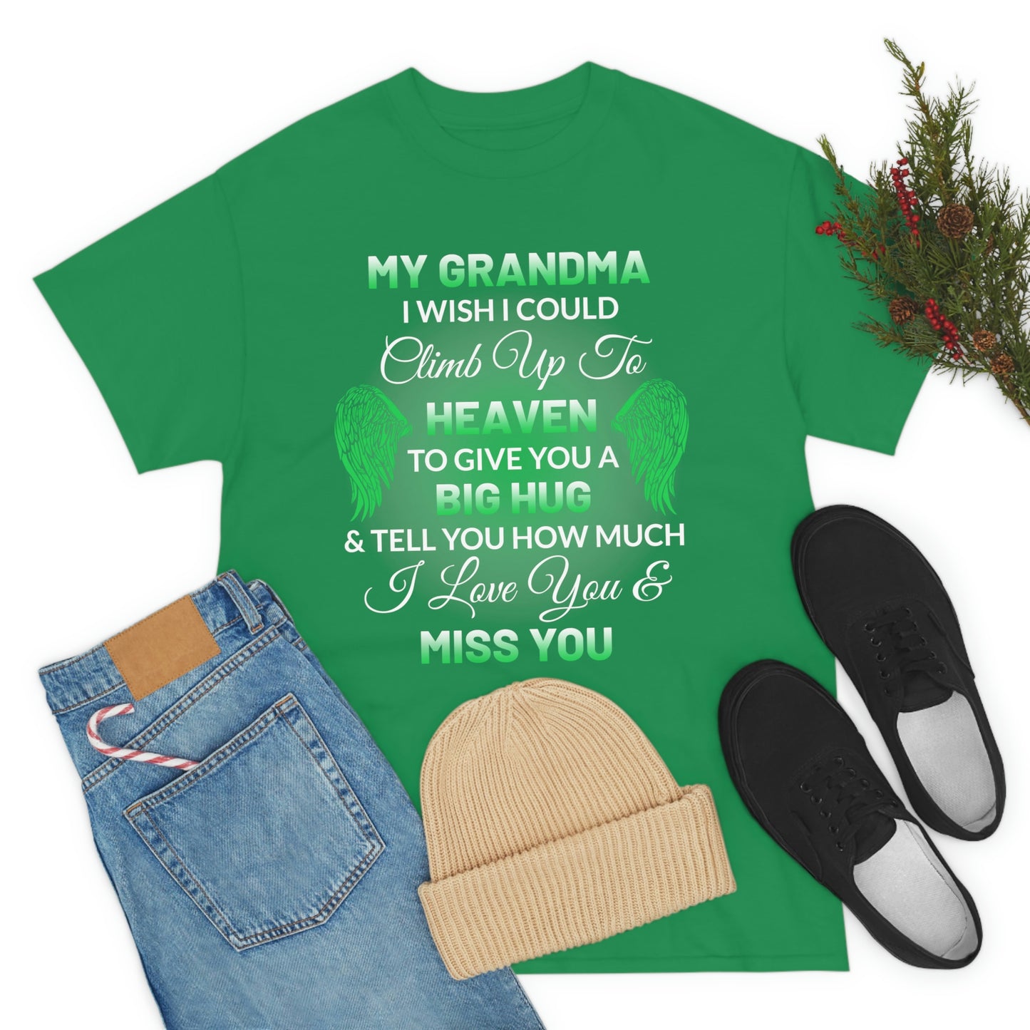 My Grandma I Miss You Unisex Heavy Cotton Tee