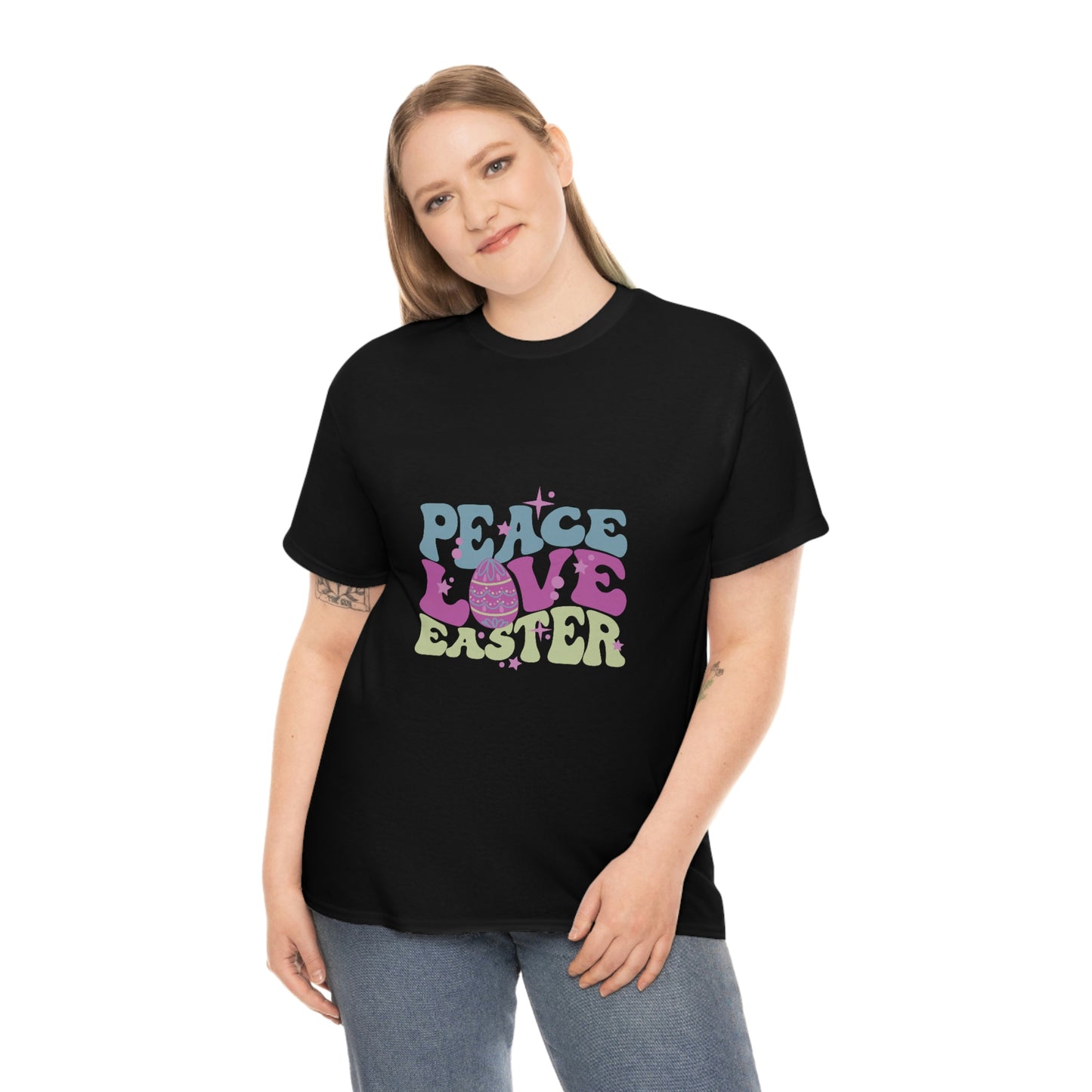 Peace Love Easter Unisex Heavy Cotton Tee