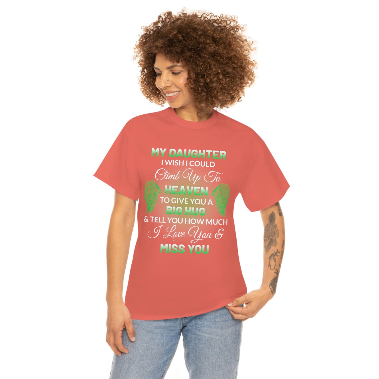 My Daughter I Miss You Unisex Heavy Cotton Tee
