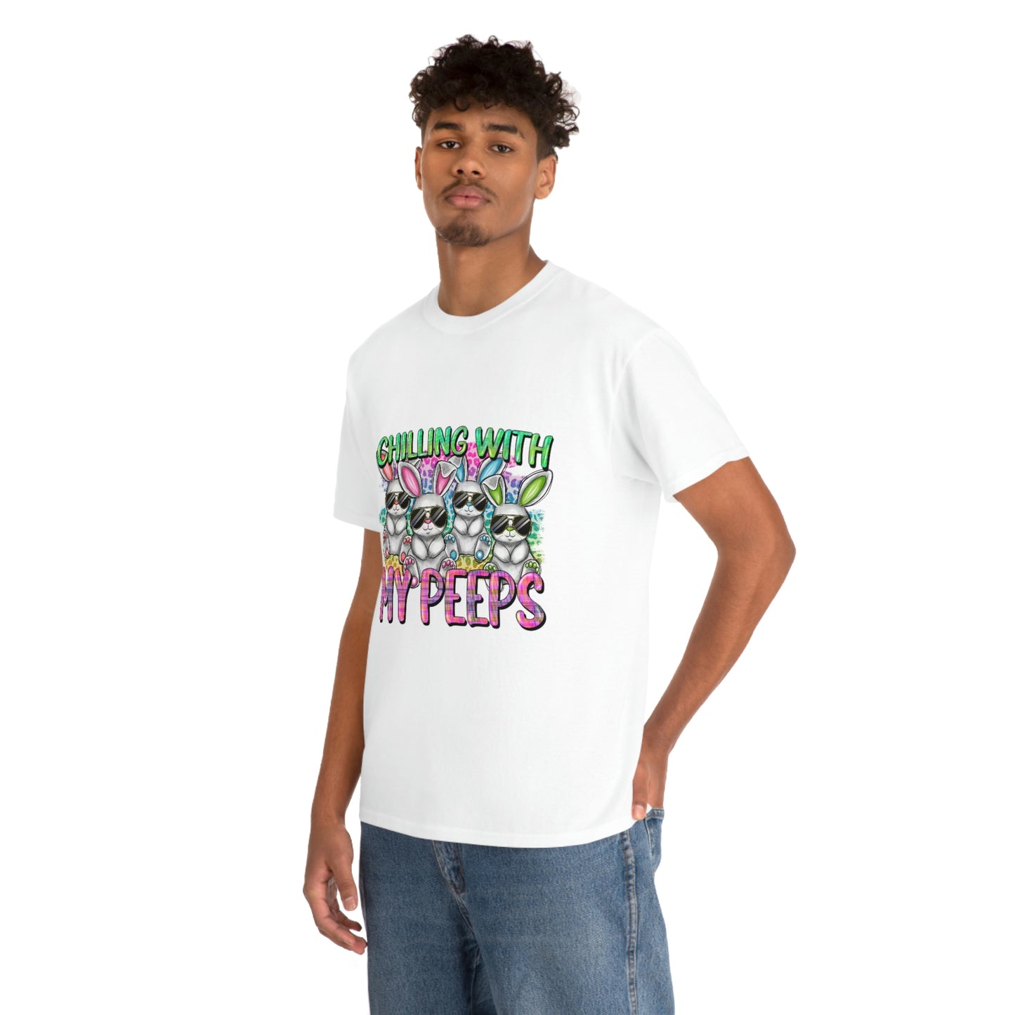 Chillin With My Peeps Unisex Heavy Cotton Tee