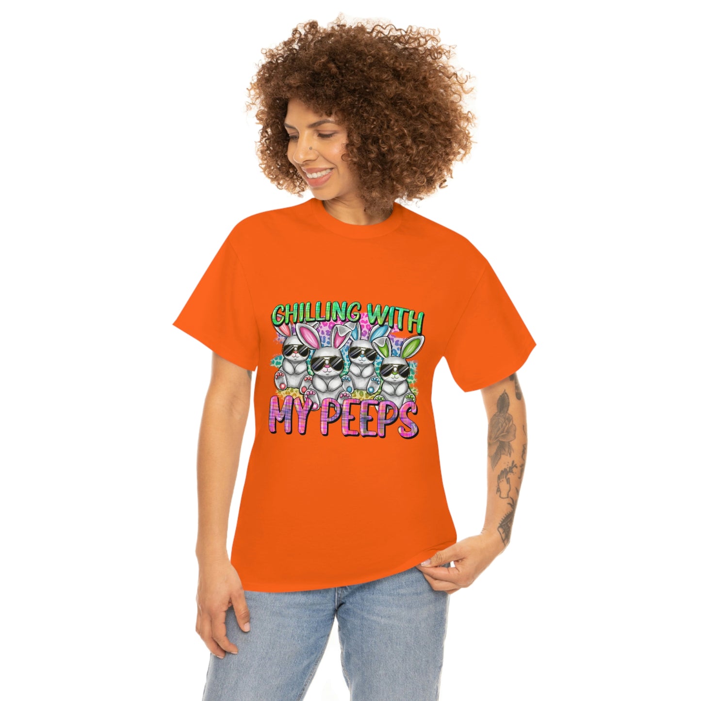 Chillin With My Peeps Unisex Heavy Cotton Tee