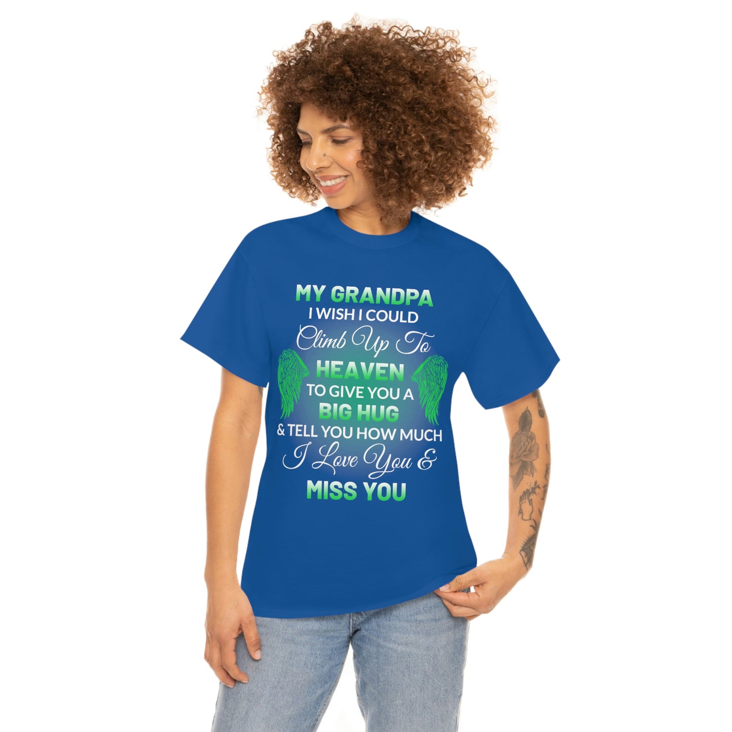 My Grandpa I Miss You Unisex Heavy Cotton Tee