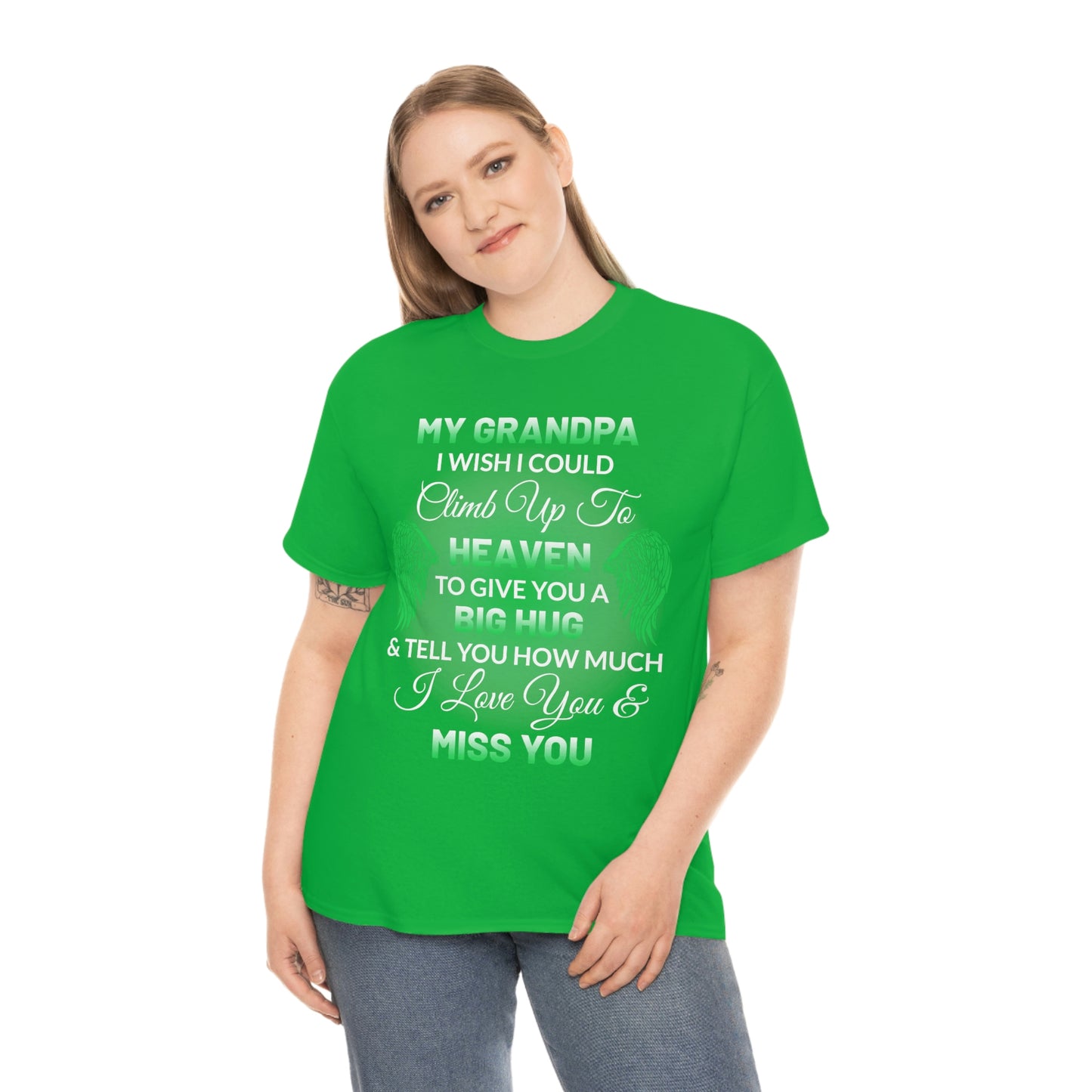 My Grandpa I Miss You Unisex Heavy Cotton Tee