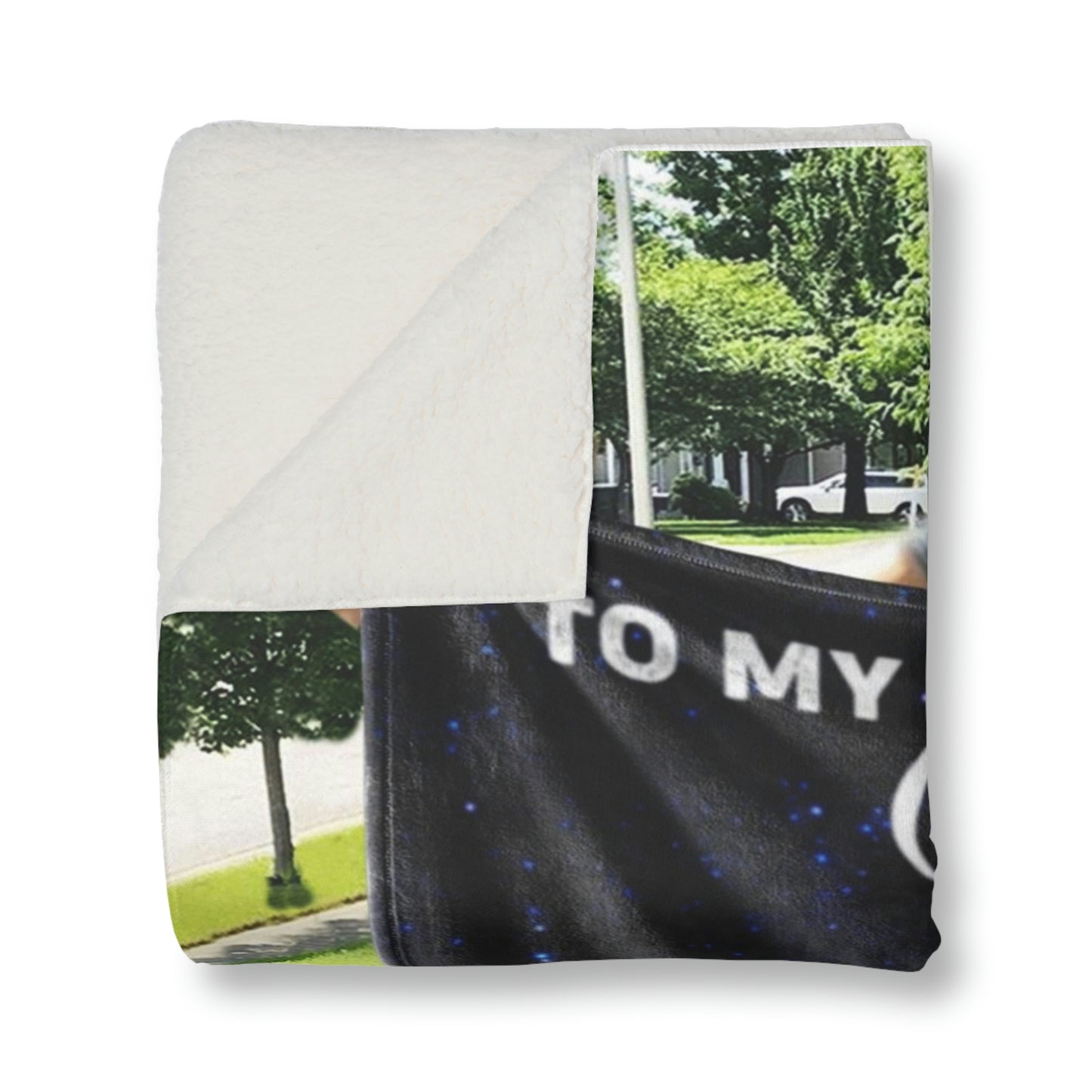 To My Wife Personalized Sherpa Blanket 50" x 60"