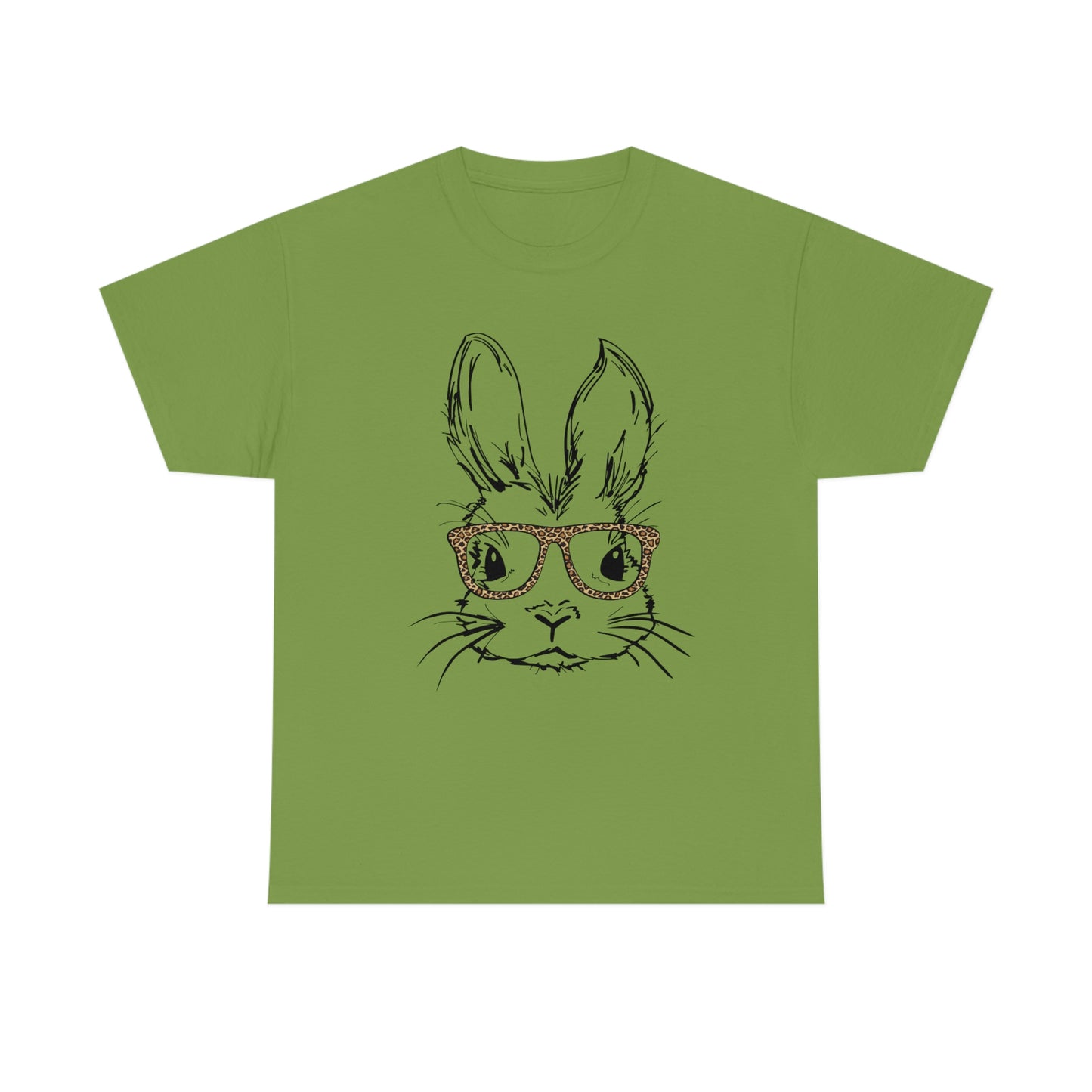Easter Bunny With Glasses Unisex Heavy Cotton Tee