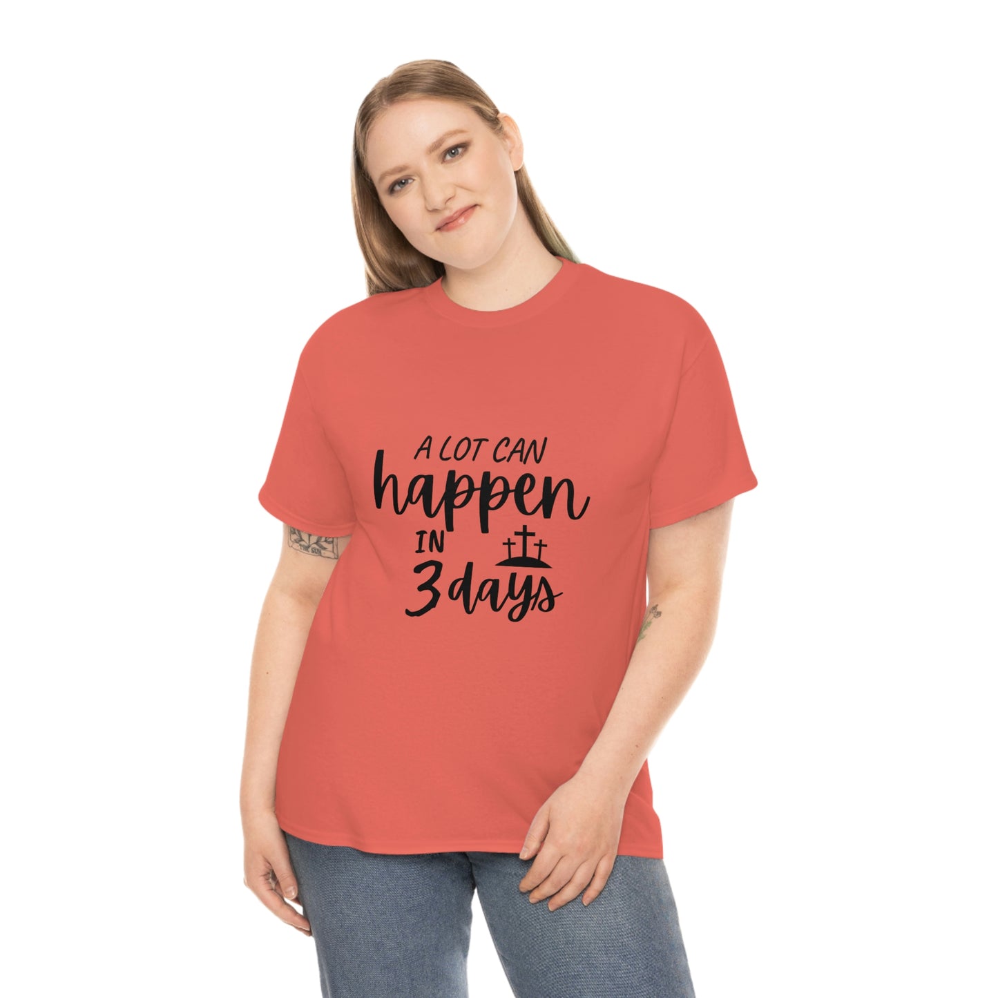 A Lot Can Happen In 3 Days Easter Unisex Heavy Cotton Tee