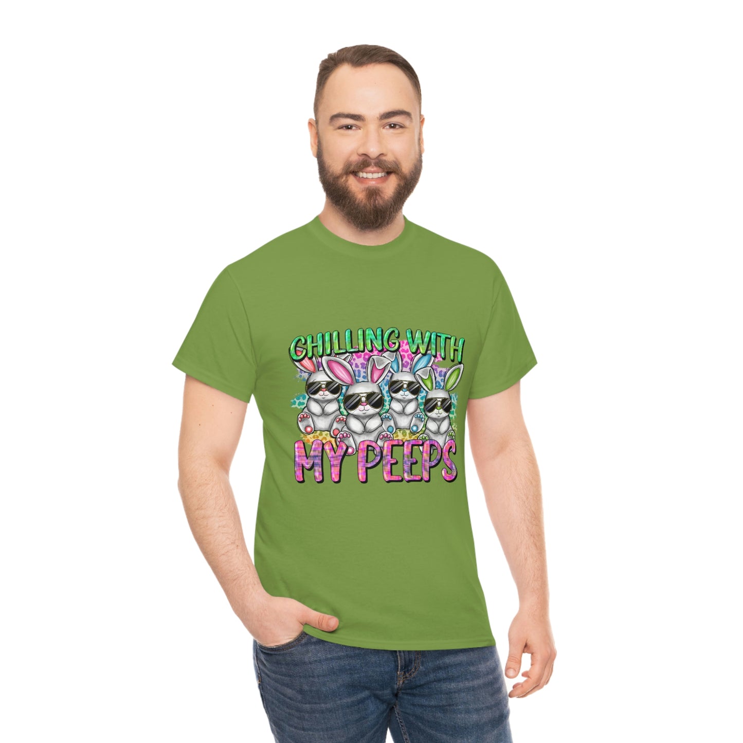 Chillin With My Peeps Unisex Heavy Cotton Tee