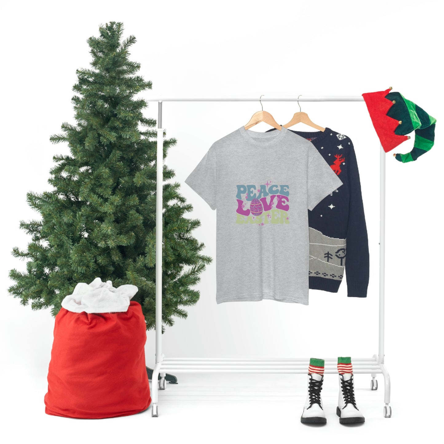 Peace Love Easter Unisex Heavy Cotton Tee