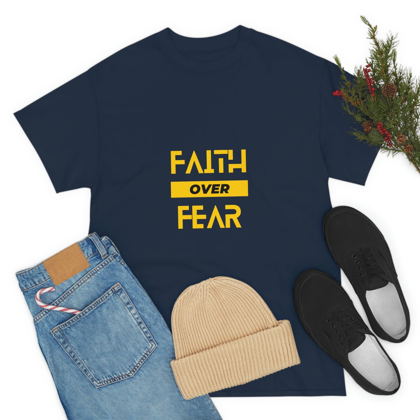 Faith Over Fear Unisex Heavy Cotton Tee