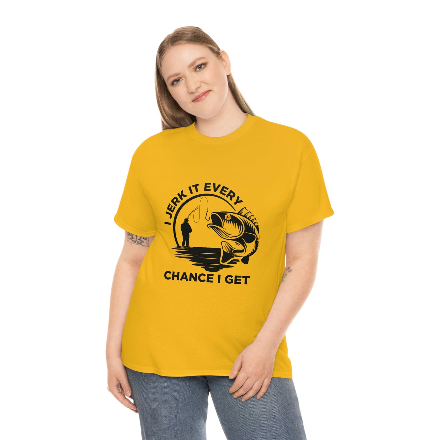 I Jerk It Every Chance I Get Unisex Heavy Cotton Tee