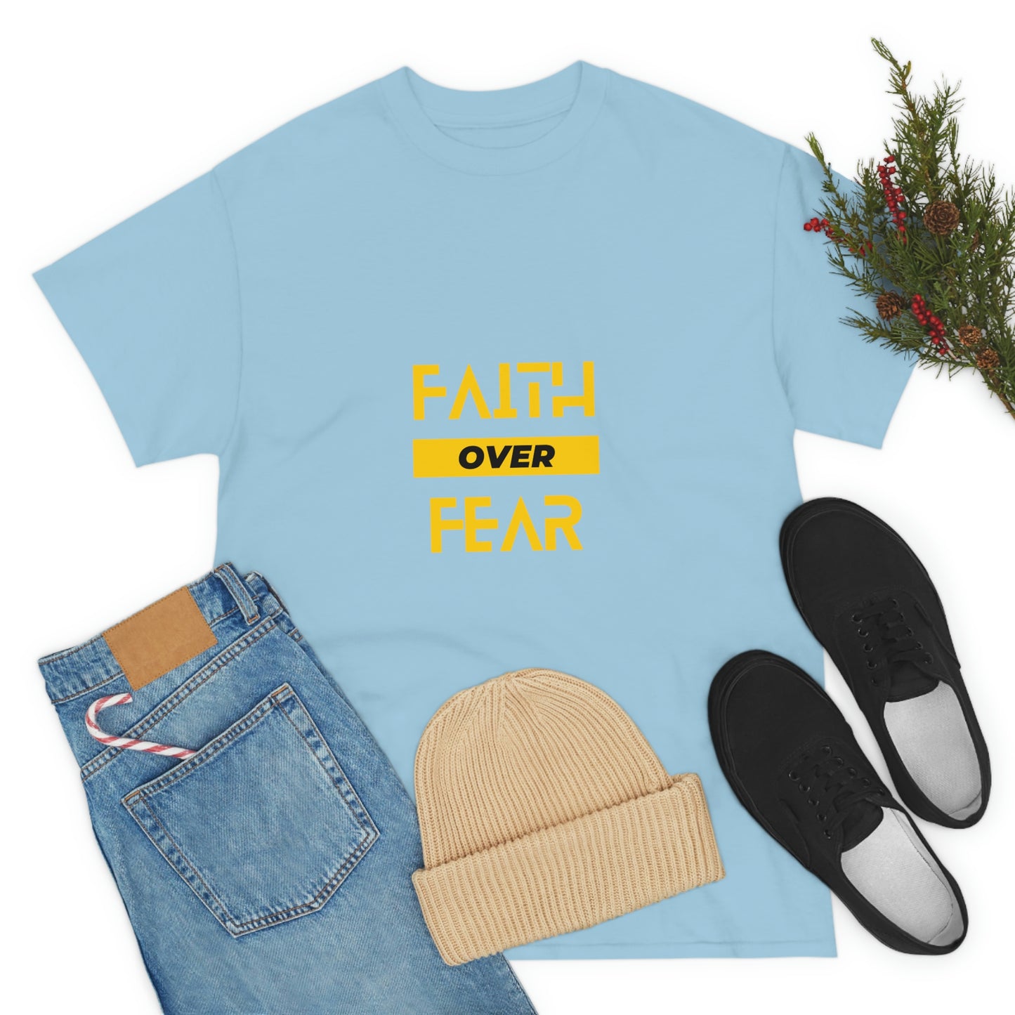 Faith Over Fear Unisex Heavy Cotton Tee