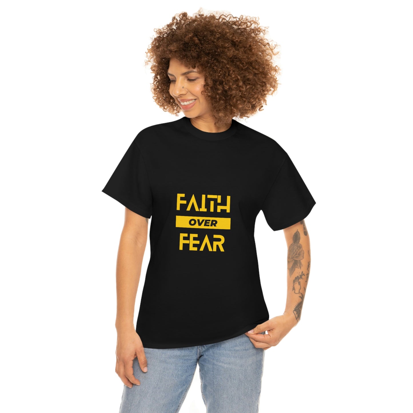 Faith Over Fear Unisex Heavy Cotton Tee