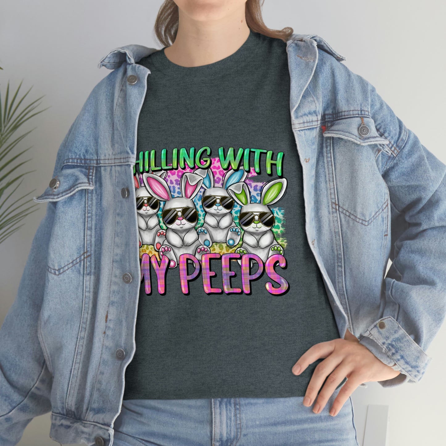 Chillin With My Peeps Unisex Heavy Cotton Tee