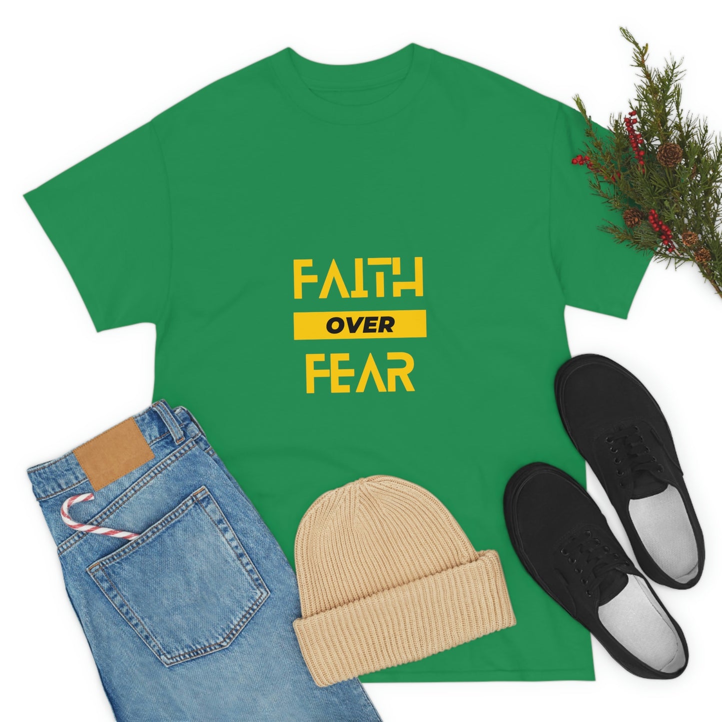 Faith Over Fear Unisex Heavy Cotton Tee