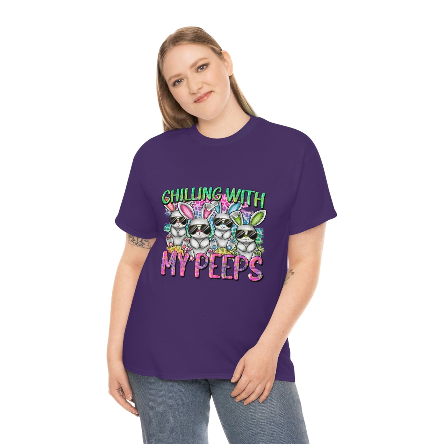 Chillin With My Peeps Unisex Heavy Cotton Tee