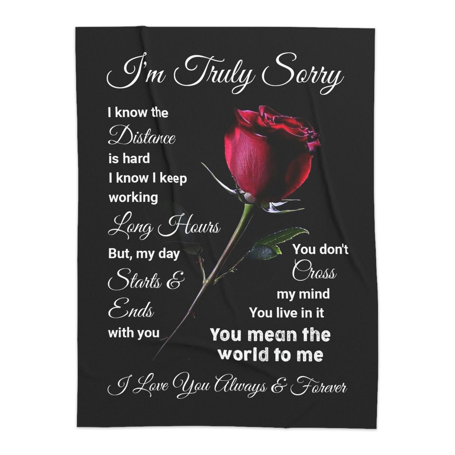 The Perfect Valentines Gift I'm Truly Sorry Sherpa Blanket