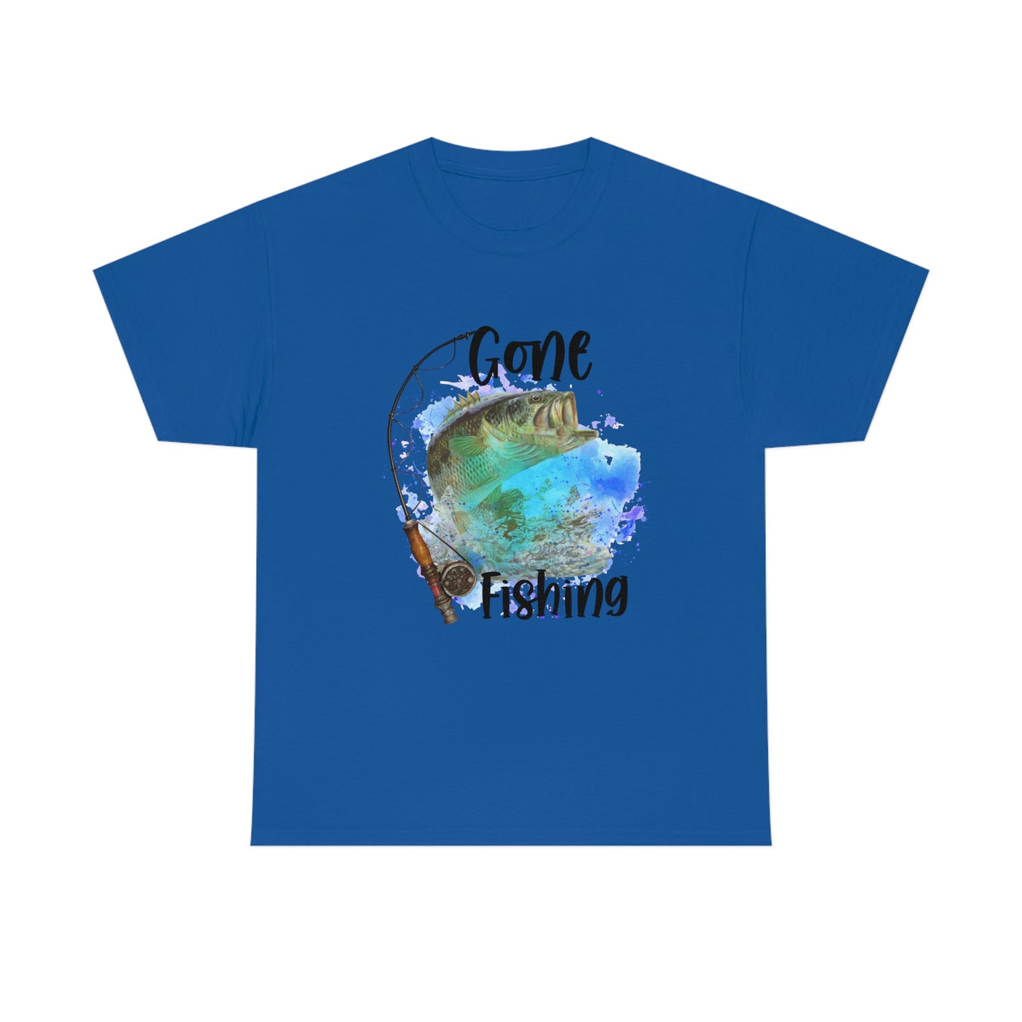 Gone Fishing Unisex Heavy Cotton Tee