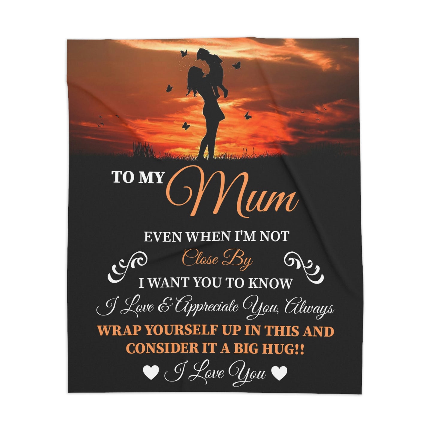 To My MUM Personalized Sherpa Blanket