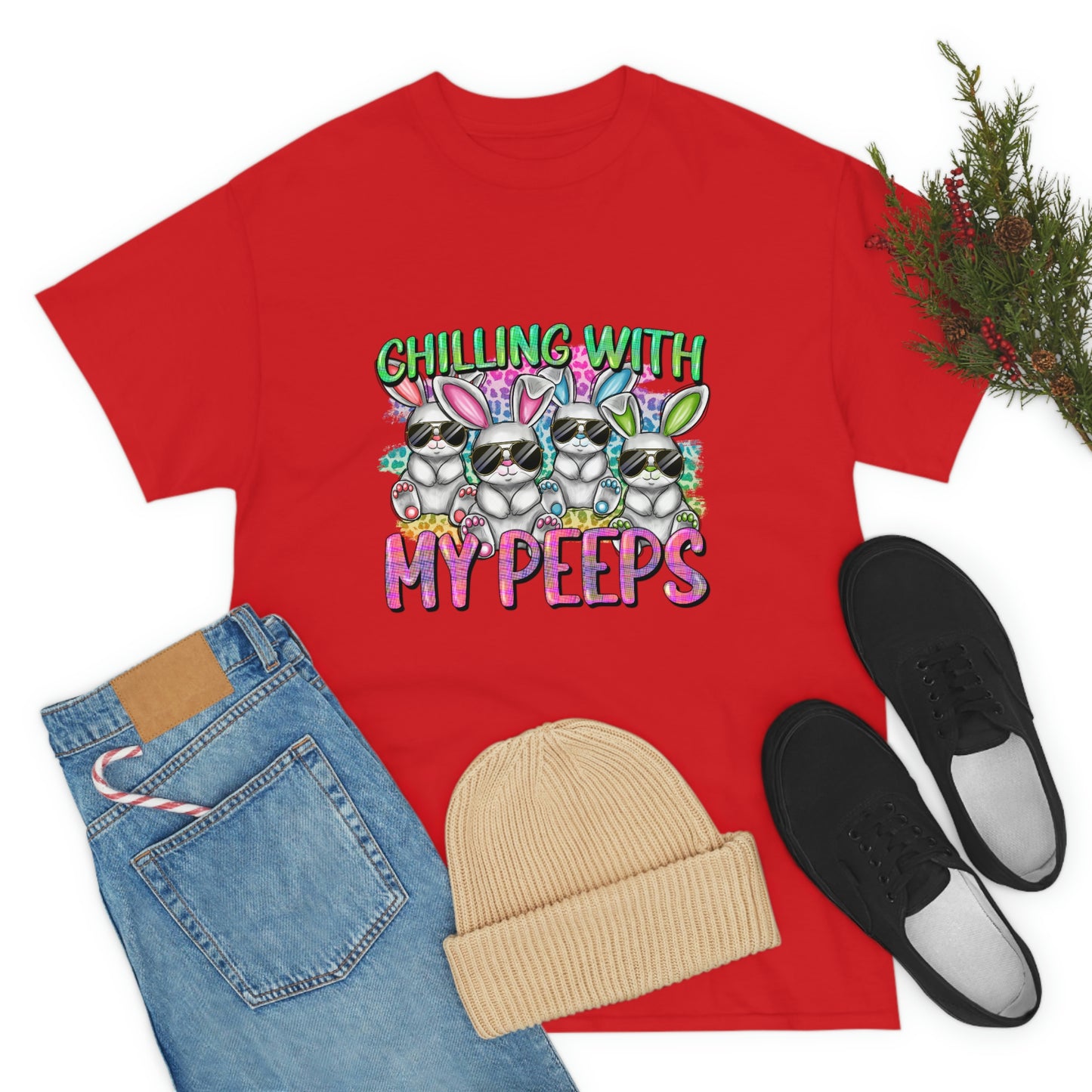 Chillin With My Peeps Unisex Heavy Cotton Tee