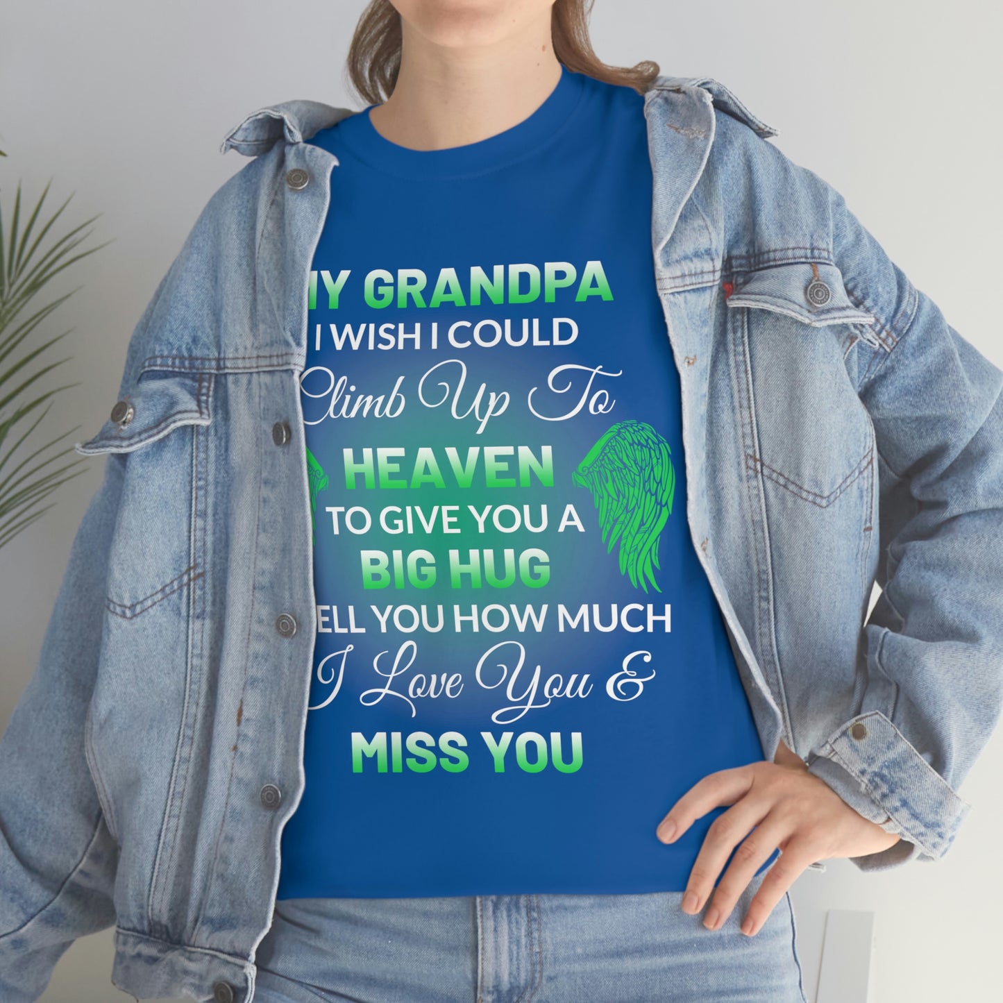 My Grandpa I Miss You Unisex Heavy Cotton Tee