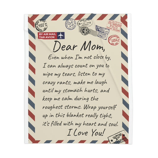 Dear Mom I Can Always Count On You  Personalized Sherpa Blanket