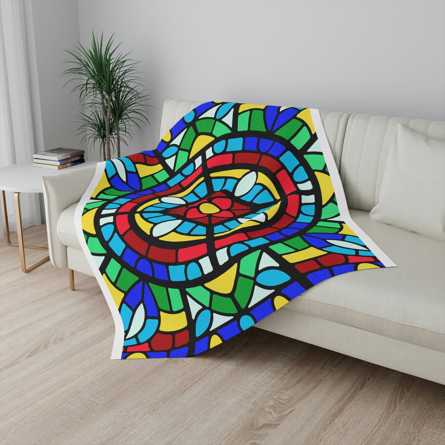 Easter Stain Glass Sherpa Blanket