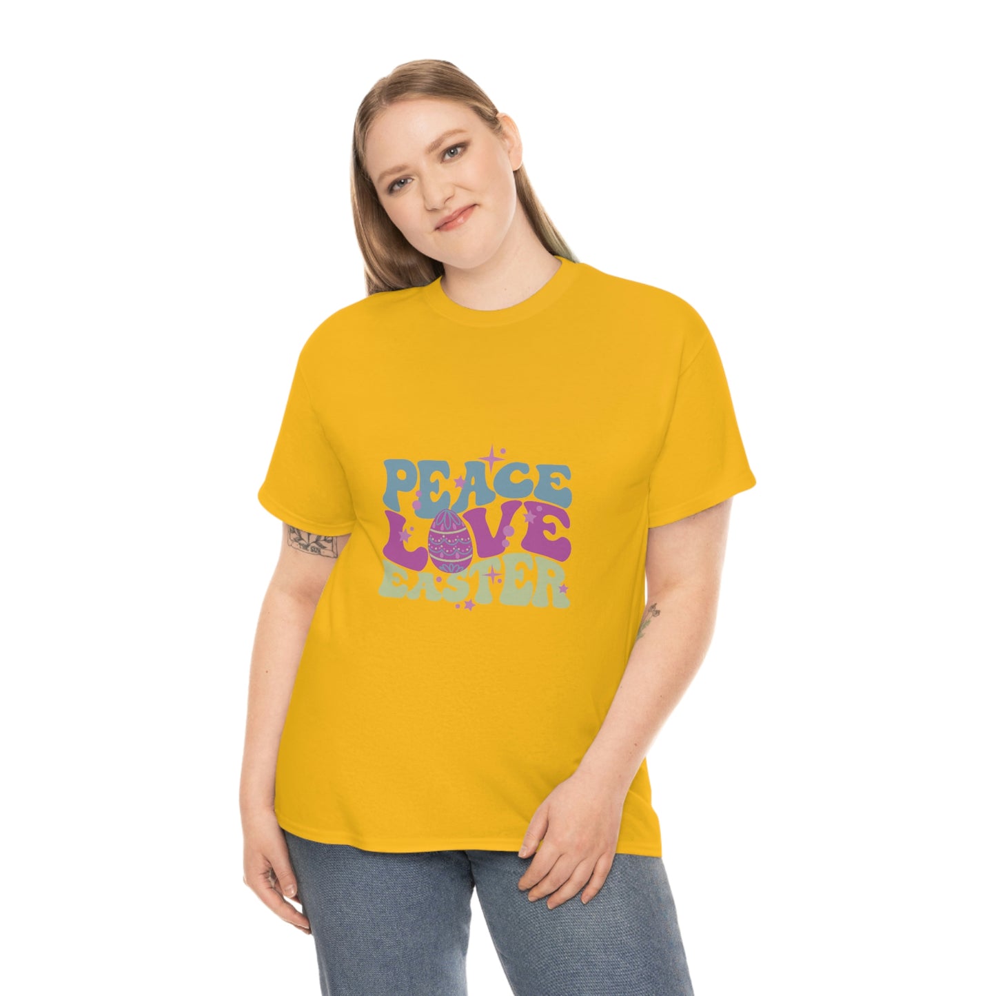 Peace Love Easter Unisex Heavy Cotton Tee