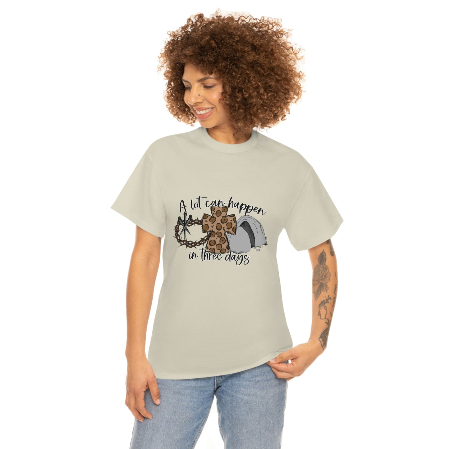 A Lot Can Happen In Three Days Unisex Heavy Cotton Tee