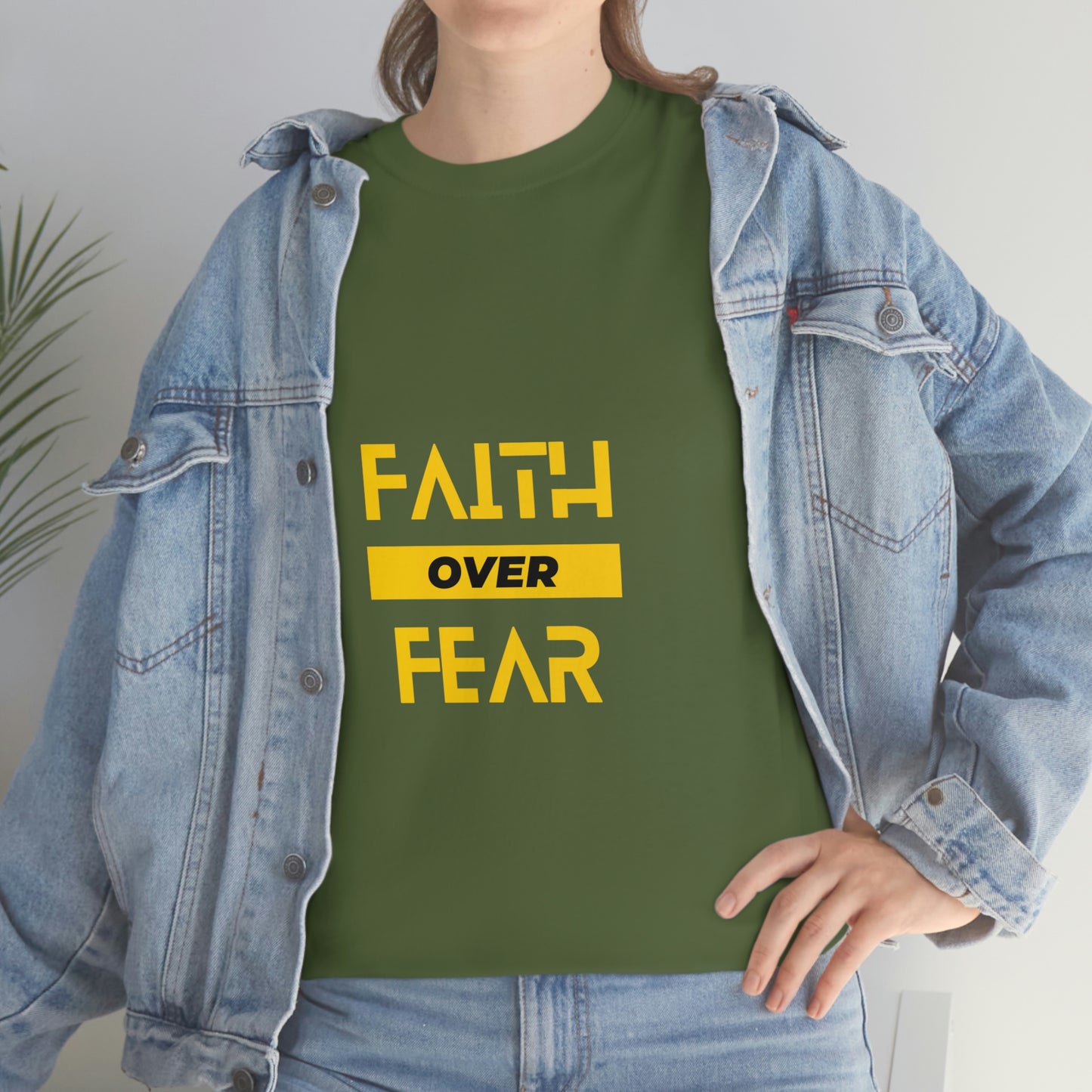 Faith Over Fear Unisex Heavy Cotton Tee