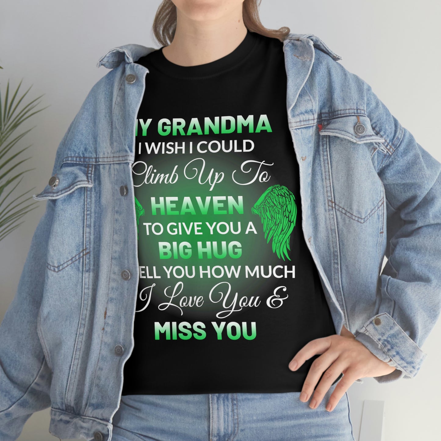 My Grandma I Miss You Unisex Heavy Cotton Tee