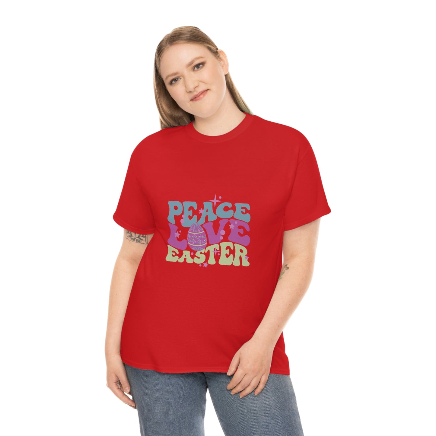 Peace Love Easter Unisex Heavy Cotton Tee