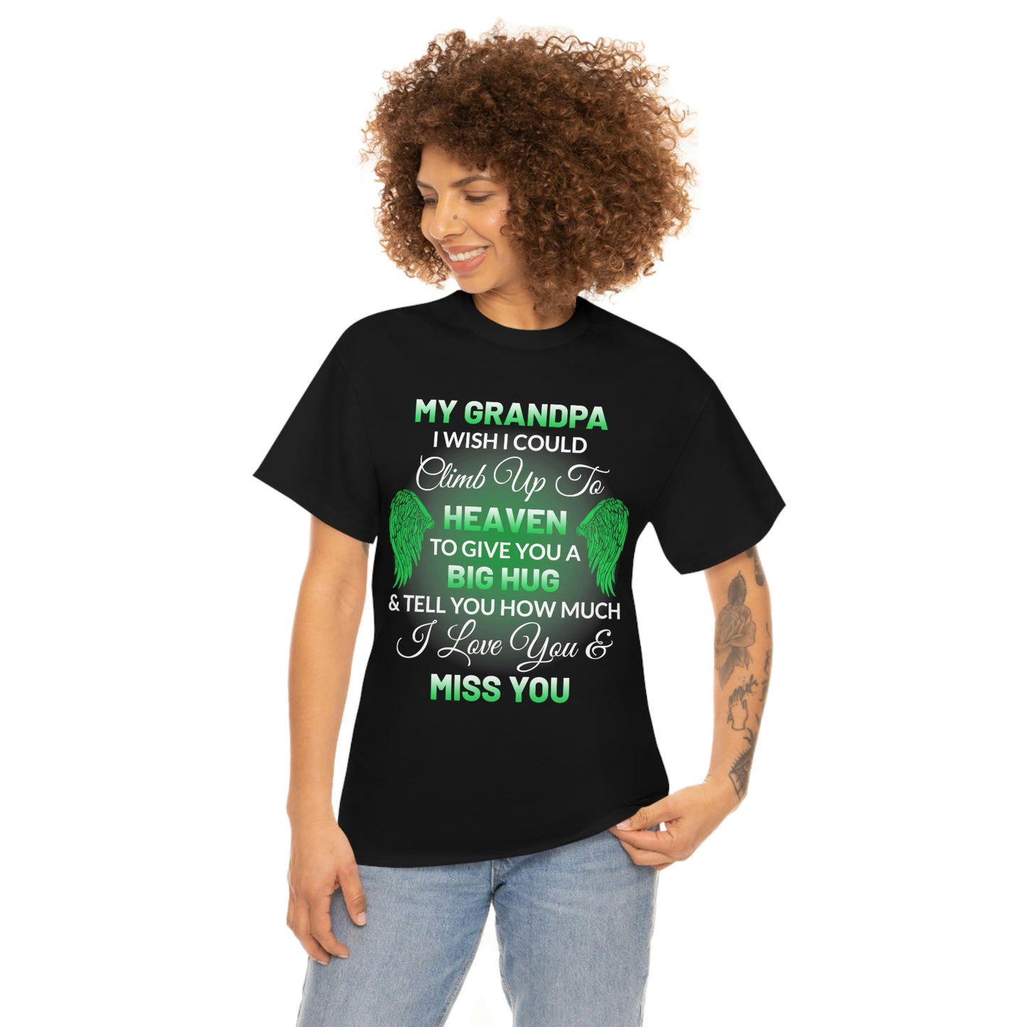 My Grandpa I Miss You Unisex Heavy Cotton Tee