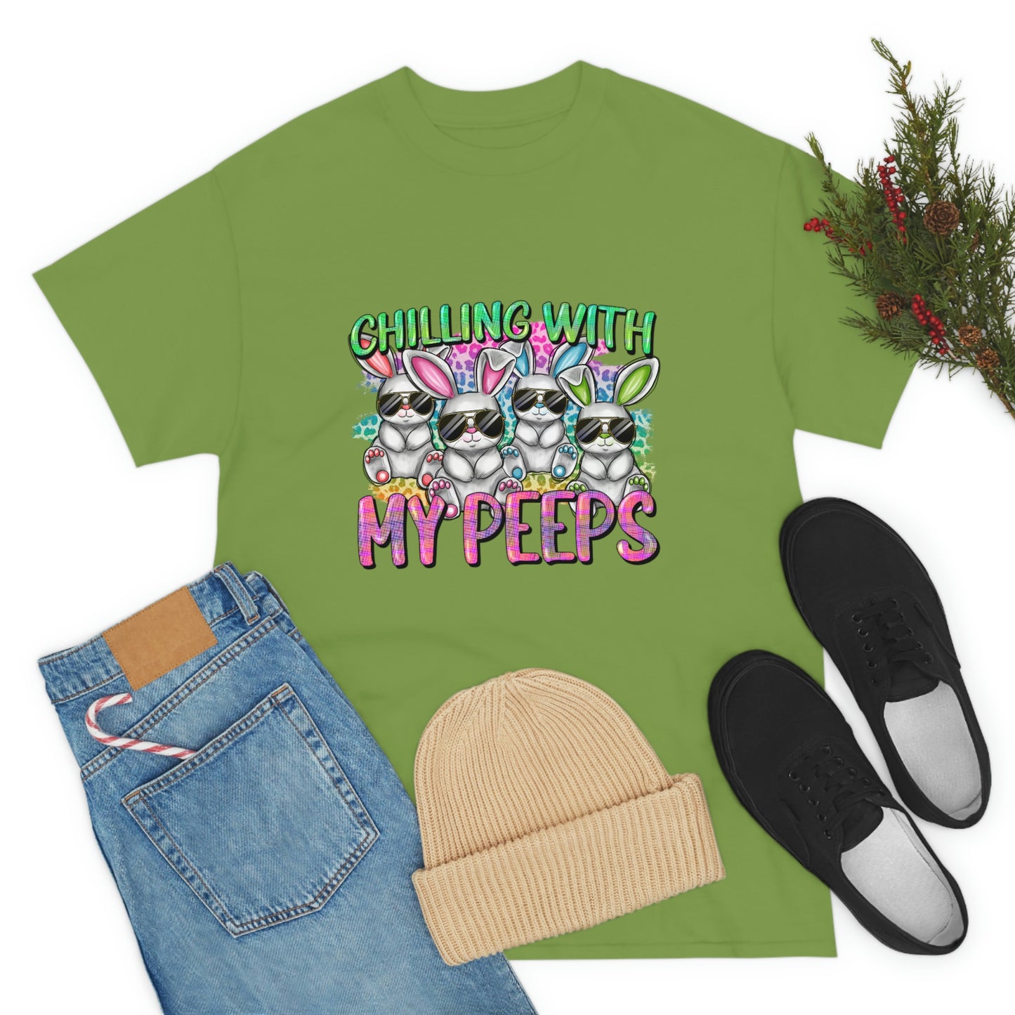 Chillin With My Peeps Unisex Heavy Cotton Tee